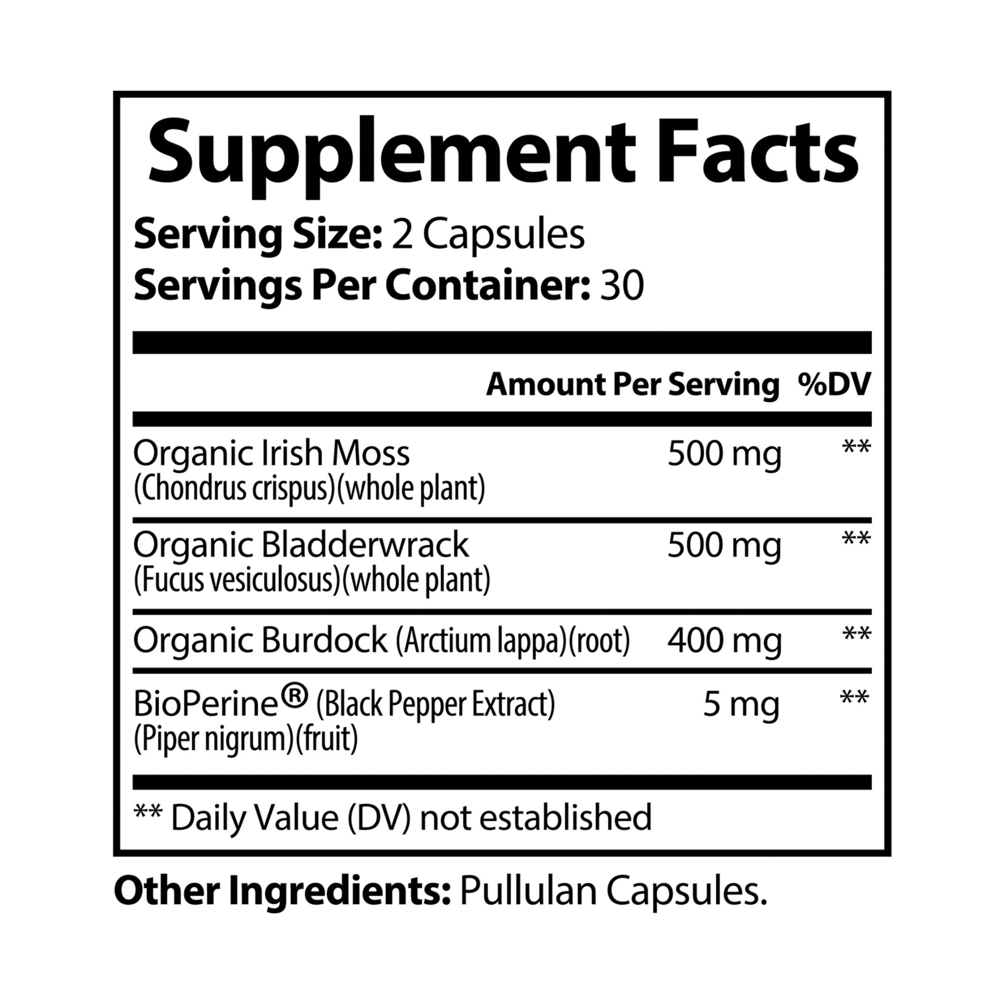 Dorpamine Vitality Sea Moss Supplement (60 Capsules)