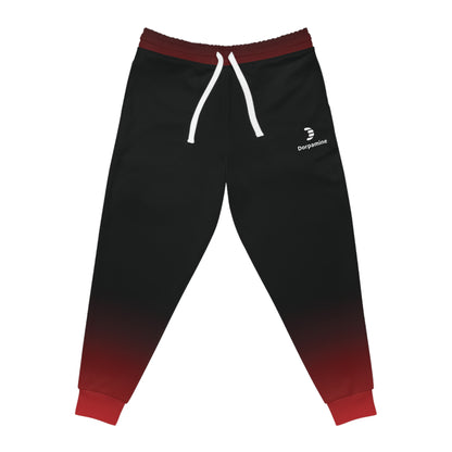 Dorpamine Fusion Black and Red Unisex Athletic Joggers