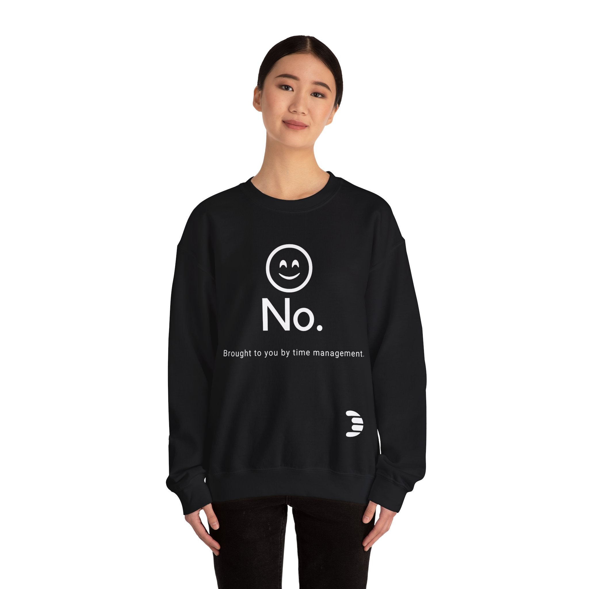 Dorpamine "No." Reclaiming Your Time Series White Text Unisex Heavy Blend™ Crewneck Sweatshirt