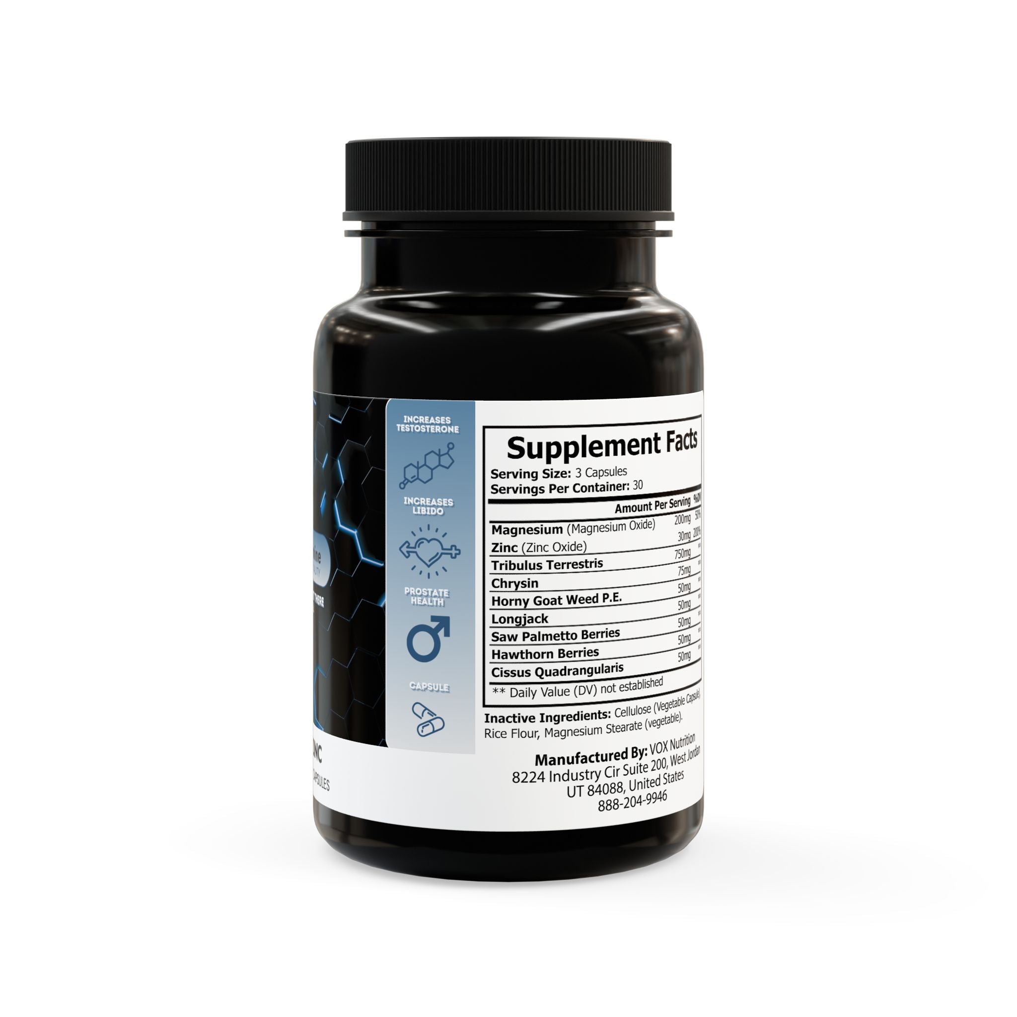 Dorpamine Vitality Testosterone Boost Magnesium Zinc Supplement (90 Capsules)
