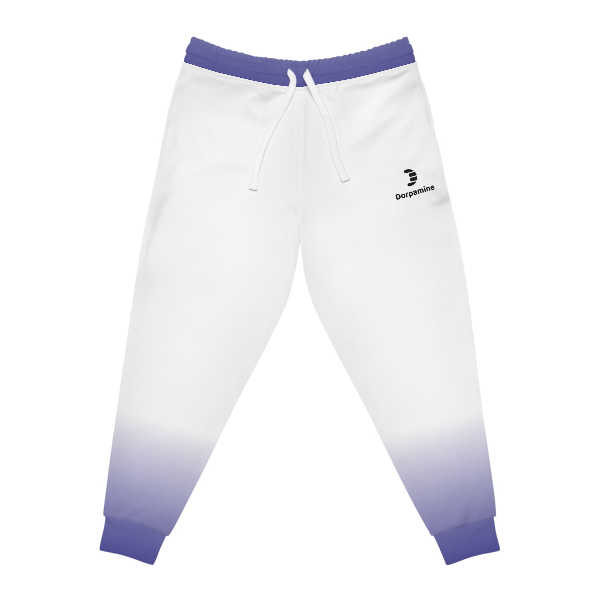 Dorpamine Fusion White and Purple Unisex Athletic Joggers