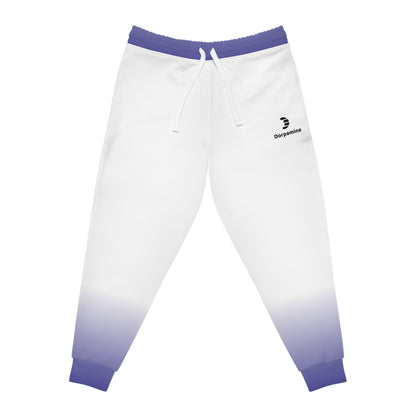 Dorpamine Fusion White and Purple Unisex Athletic Joggers
