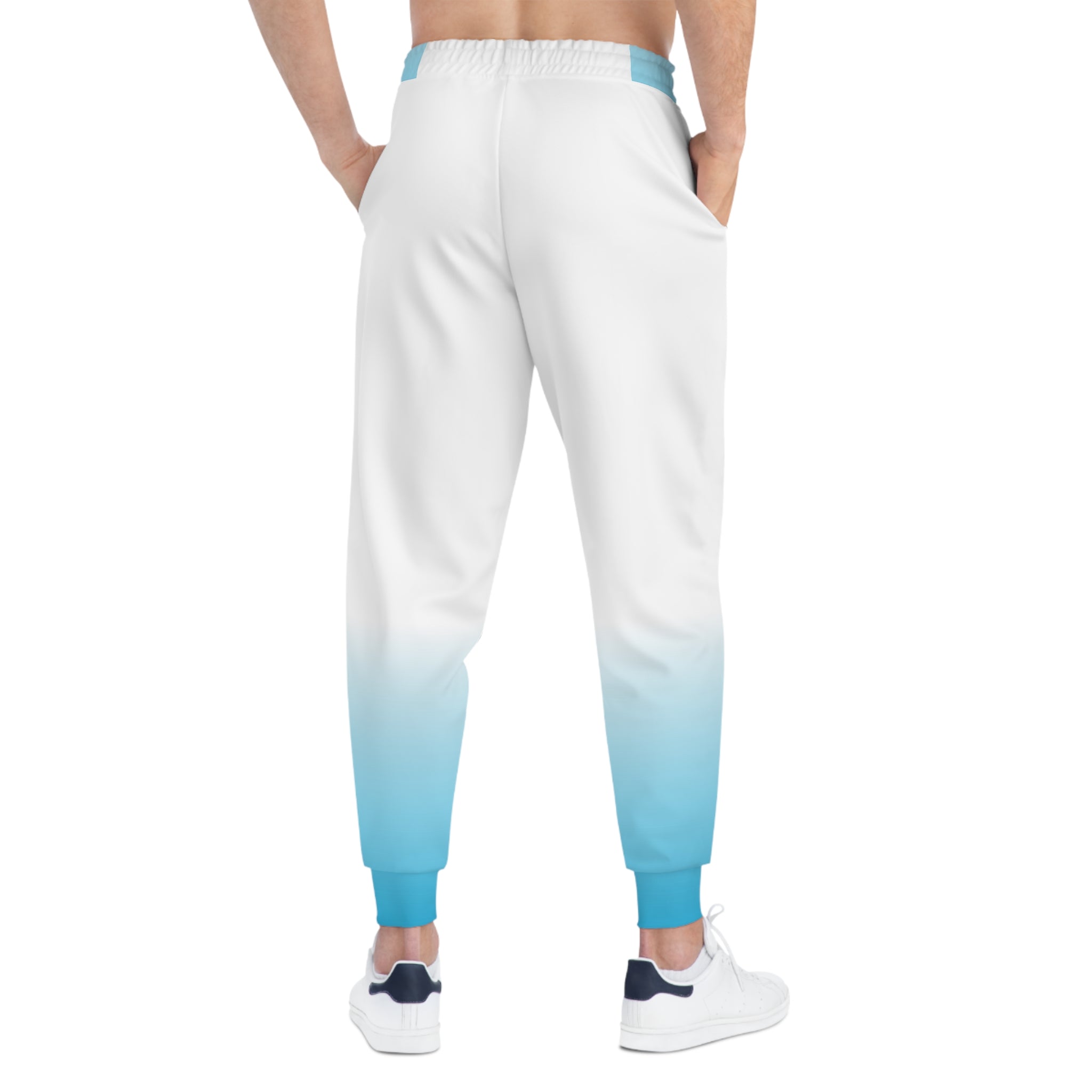 Dorpamine Fusion White and Blue Unisex Athletic Joggers