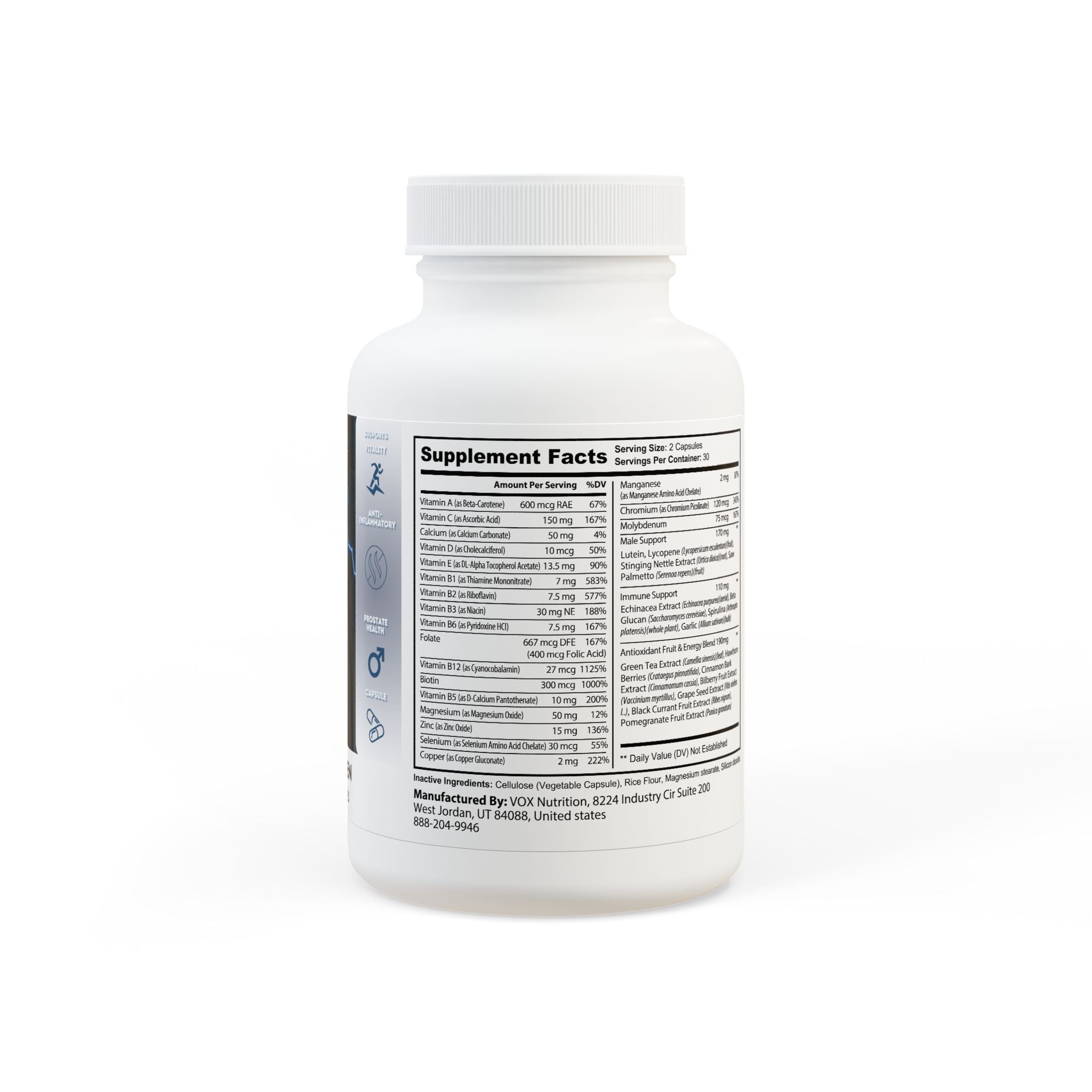 Dorpamine Vitality Multivitamin for Men Supplement (60 Capsules)