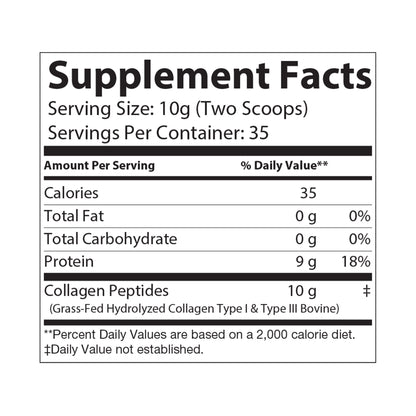 Dorpamine Vitality Collagen Peptides Type I & III Supplement