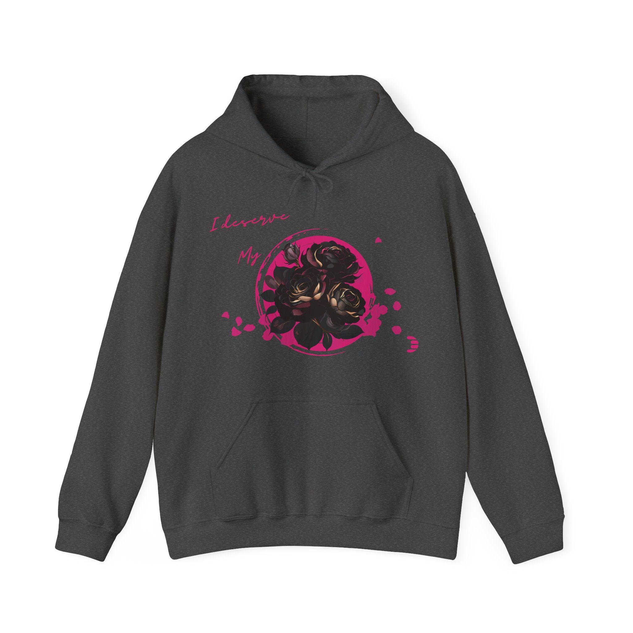 Dorpamine "I Deserve My Flowers" Collection Pink Unisex Heavy Blend™ Hooded Sweatshirt