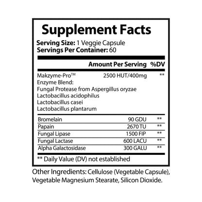 Dorpamine Vitality Digestive Enzyme Blend Supplement (60 Capsules)