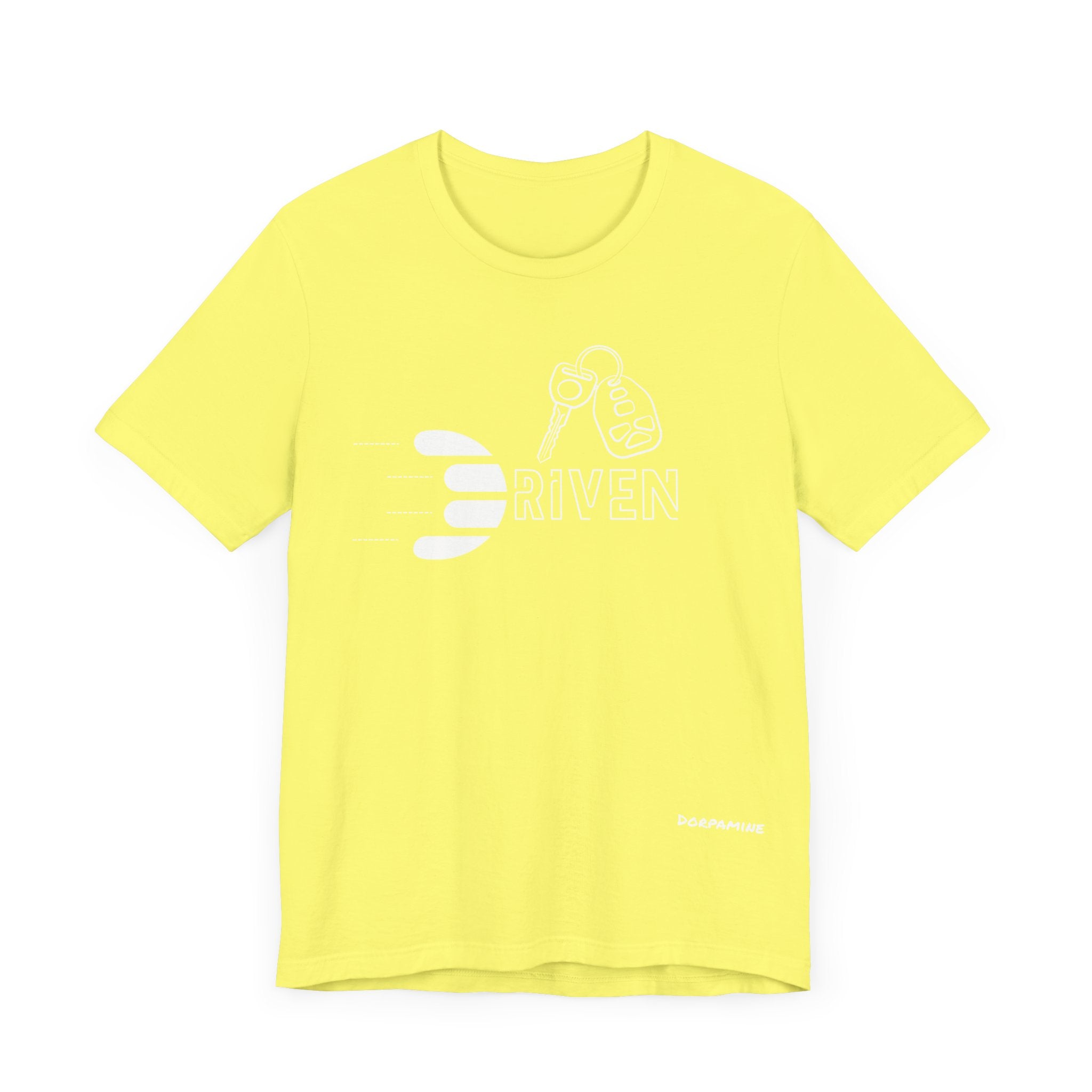 Dorpamine Driven White (D-Words Collection) Unisex Jersey Short Sleeve Tee