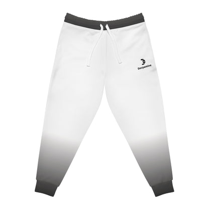 Dorpamine Fusion White and Grey Unisex Athletic Joggers