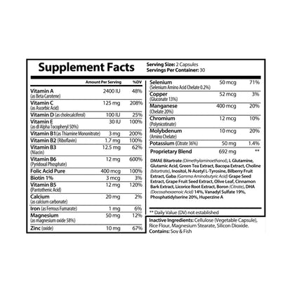 Dorpamine Vitality Brain Support Complex Supplement (60 Capsules)