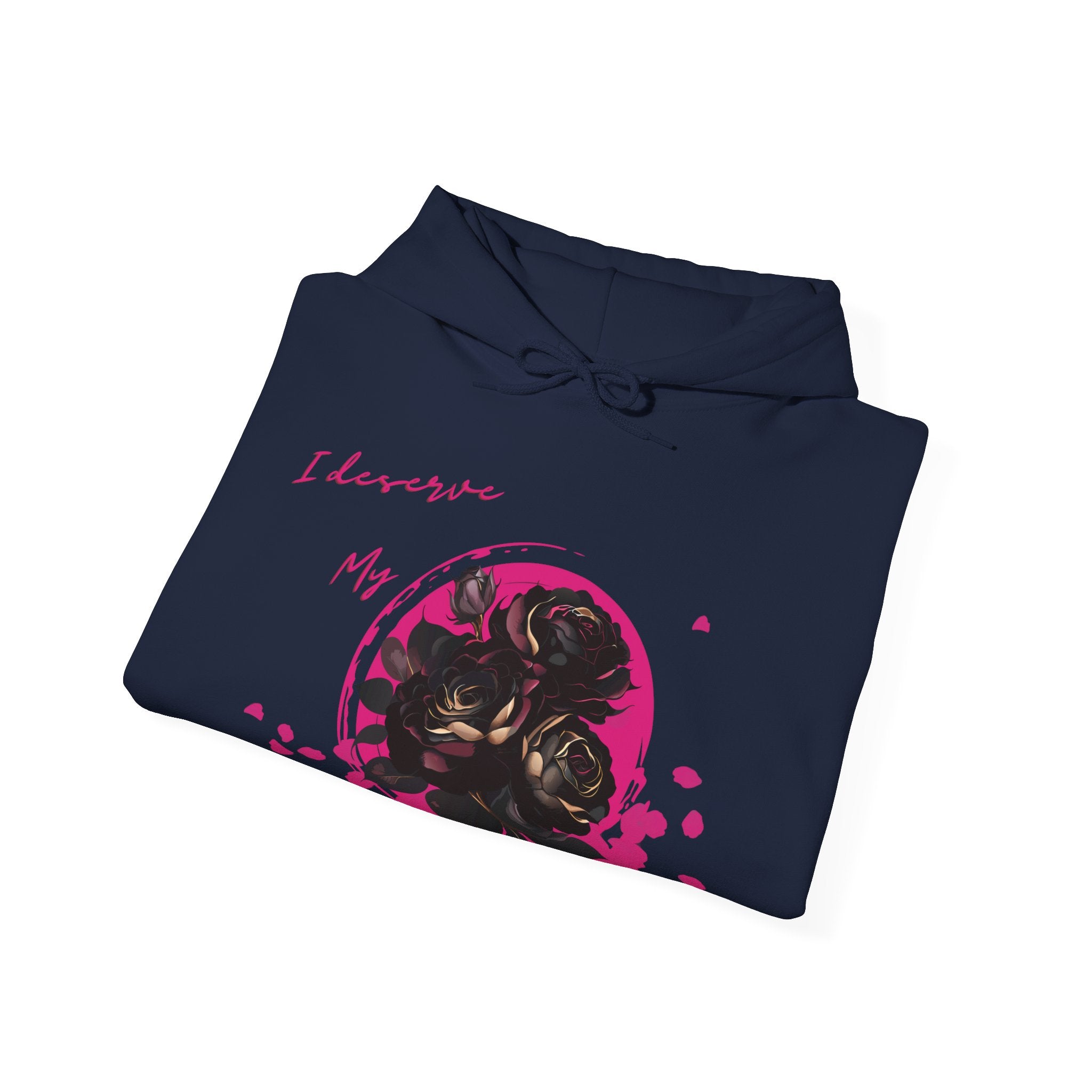 Dorpamine "I Deserve My Flowers" Collection Pink Unisex Heavy Blend™ Hooded Sweatshirt