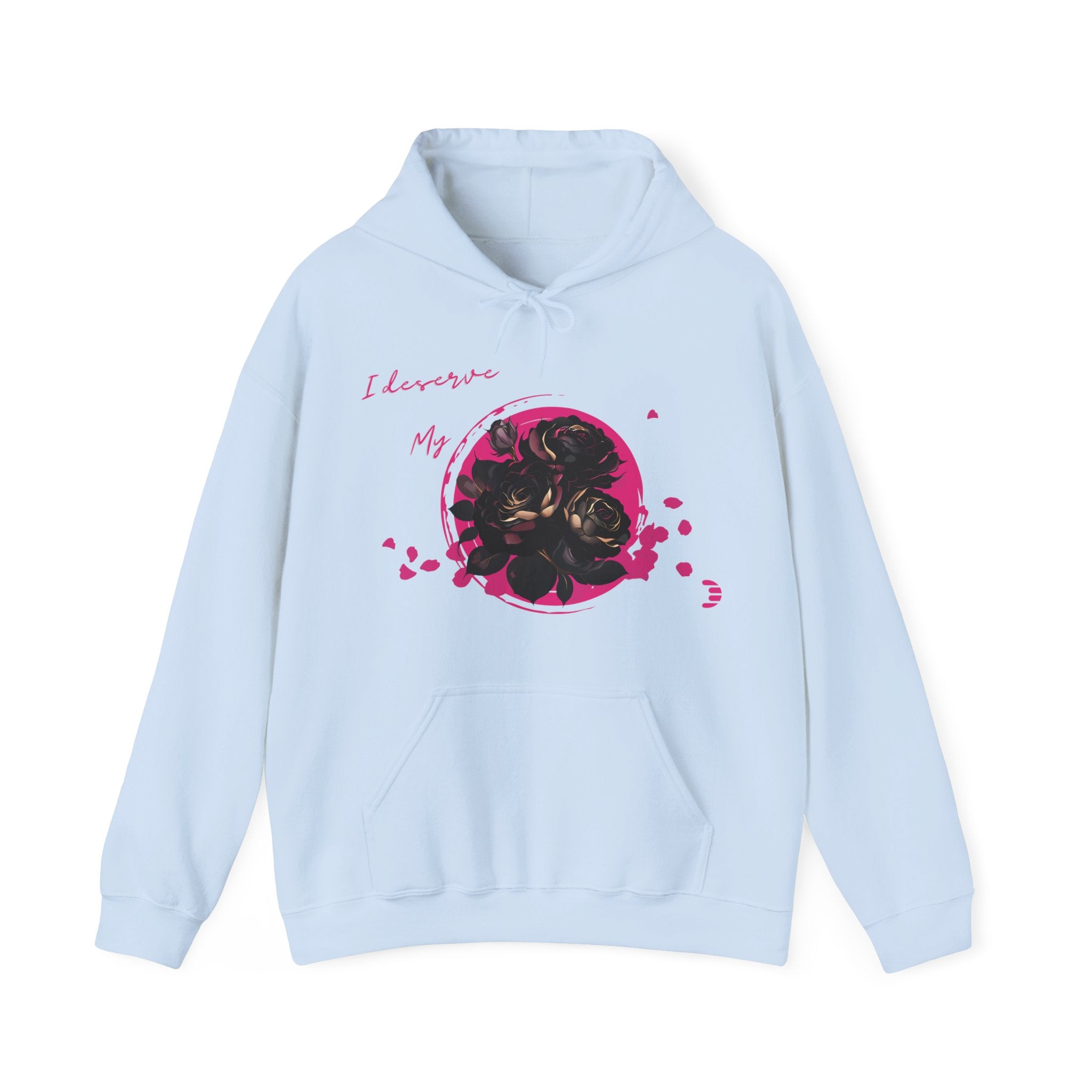 Dorpamine "I Deserve My Flowers" Collection Pink Unisex Heavy Blend™ Hooded Sweatshirt