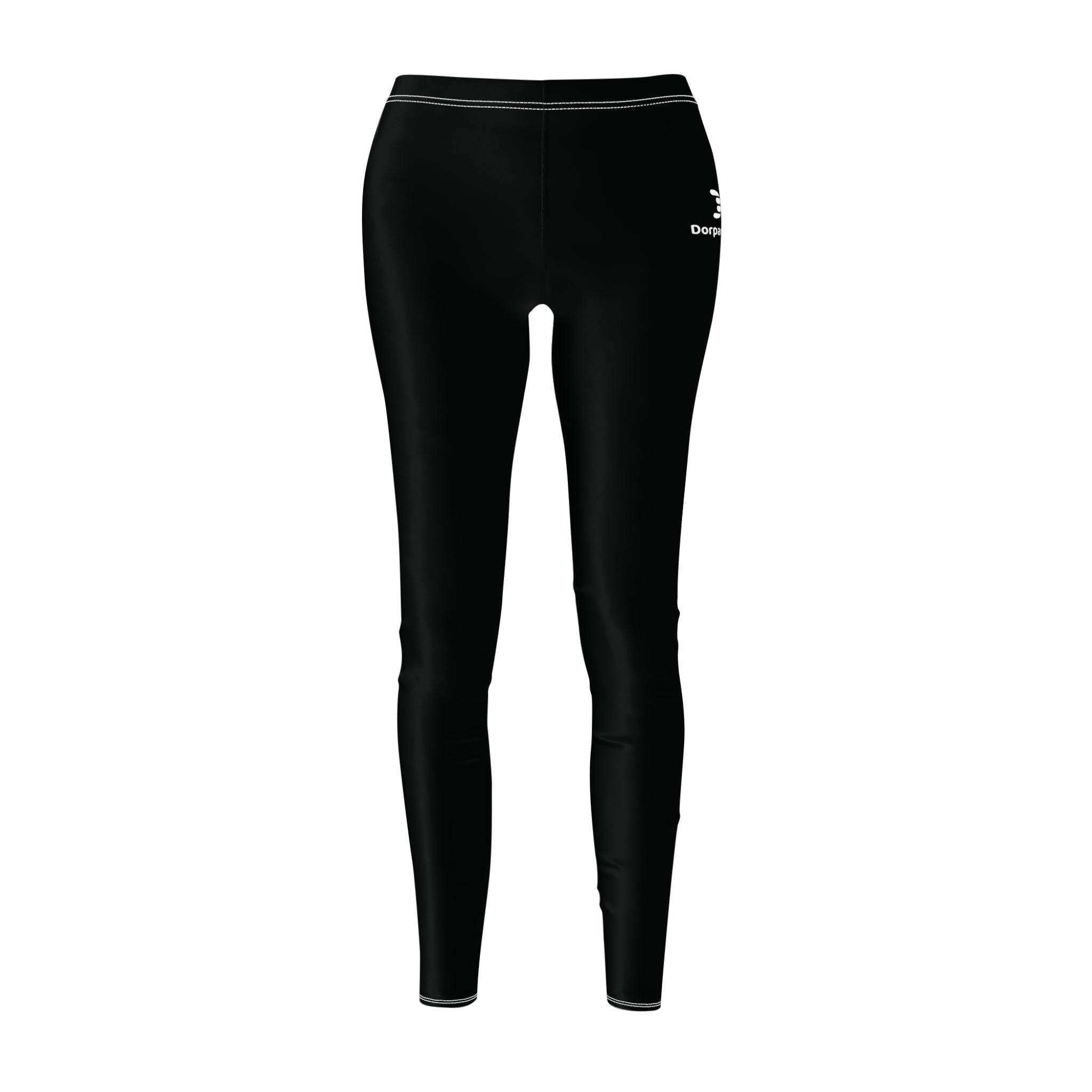 Dorpamine Solid Black Women's Cut & Sew Leggings