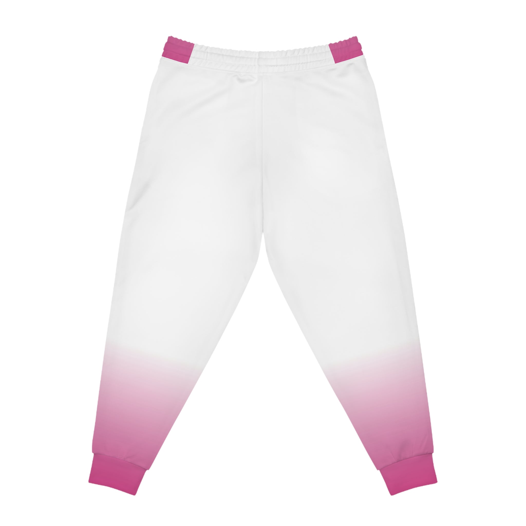 Dorpamine Fusion White and Pink Unisex Athletic Joggers