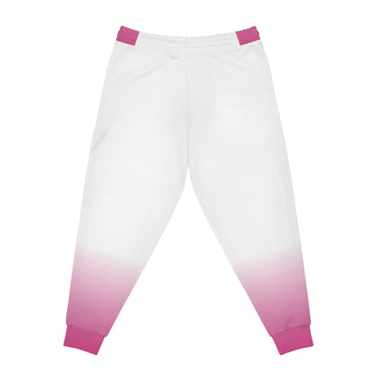 Dorpamine Fusion White and Pink Unisex Athletic Joggers