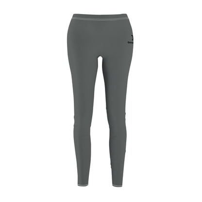 Dorpamine Solid Dark Grey Women's Cut & Sew Leggings