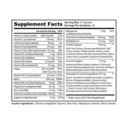 Dorpamine Vitality Multivitamin for Women Supplement (60 Capsules)