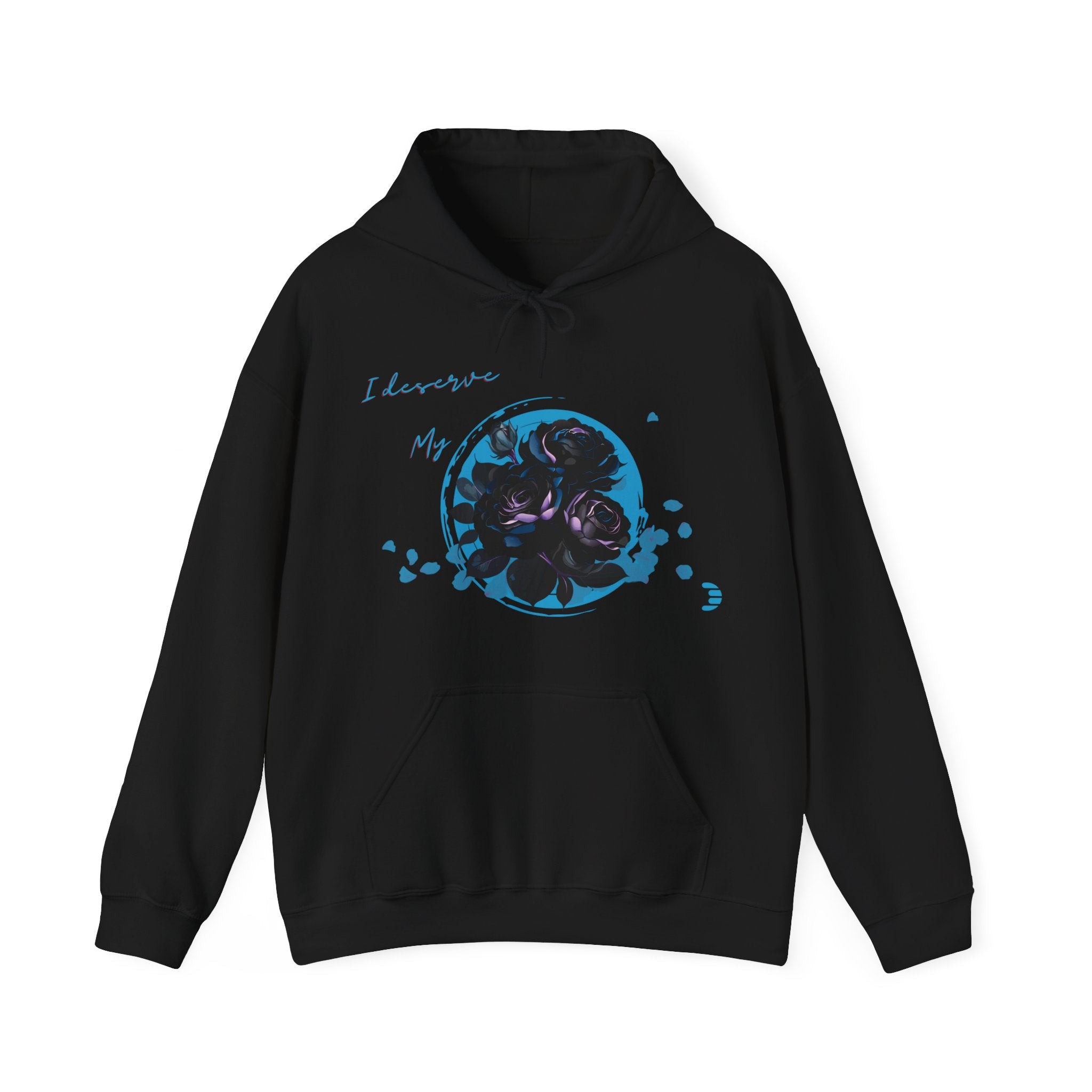 Dorpamine "I Deserve My Flowers" Collection Blue Unisex Heavy Blend™ Hooded Sweatshirt