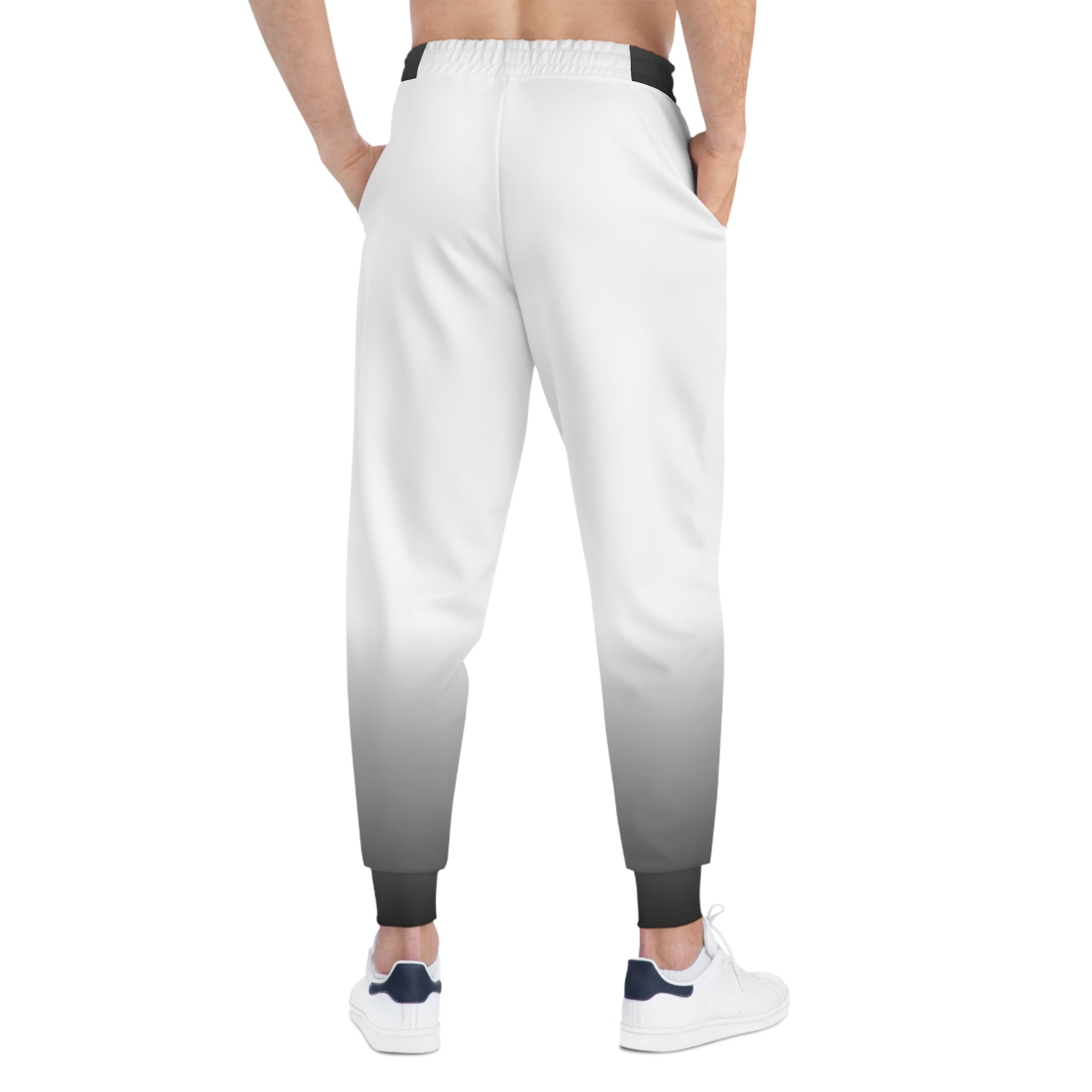 Dorpamine Fusion White and Grey Unisex Athletic Joggers