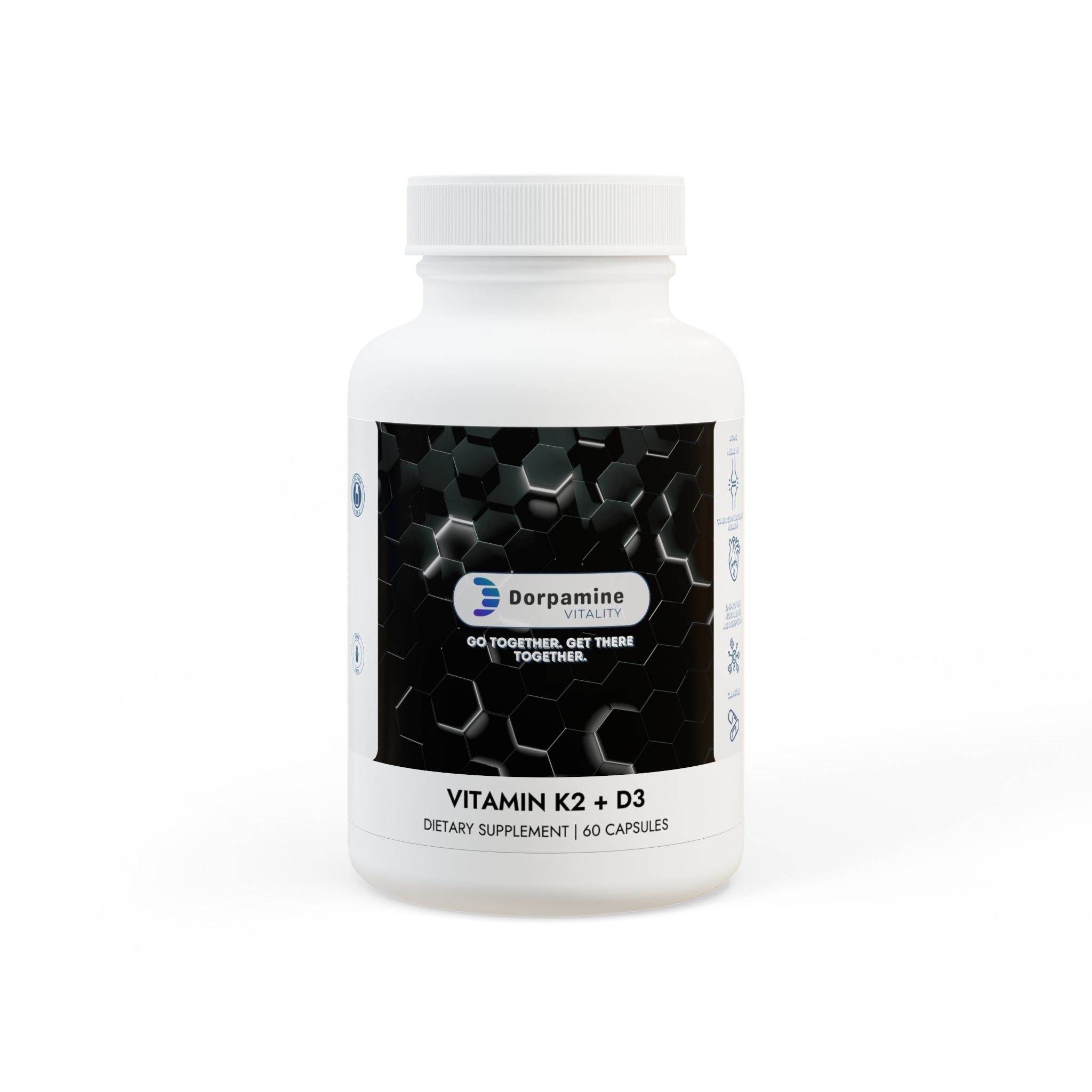 Dorpamine Vitality Vitamin K2 + D3 Supplement (60 Capsules)