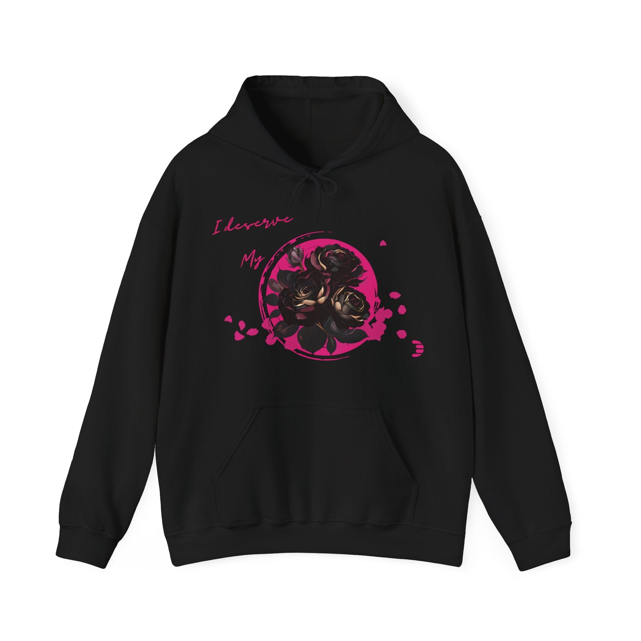 Dorpamine "I Deserve My Flowers" Collection Pink Unisex Heavy Blend™ Hooded Sweatshirt
