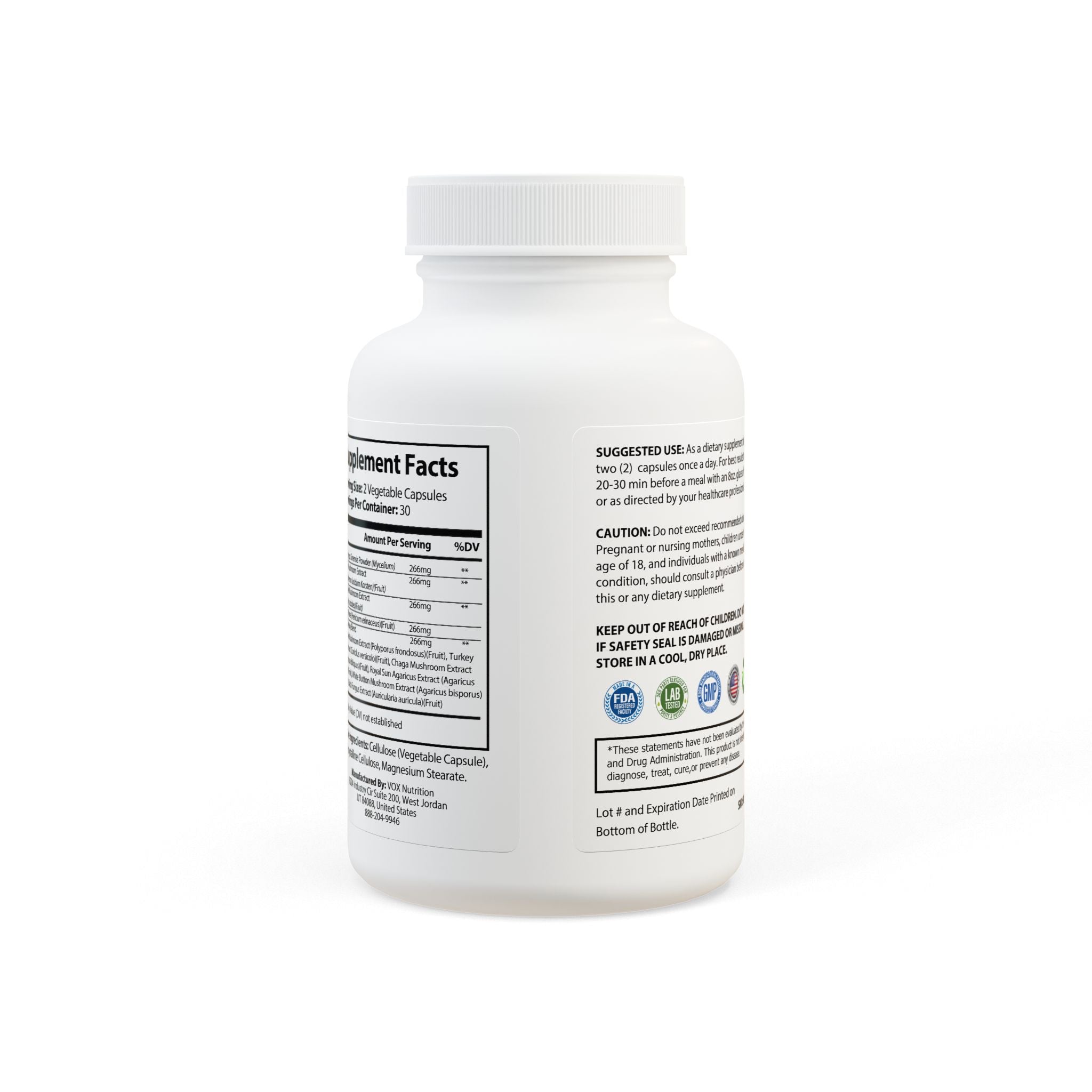 Dorpamine Vitality Mushroom Blend Supplement (60 Capsules)