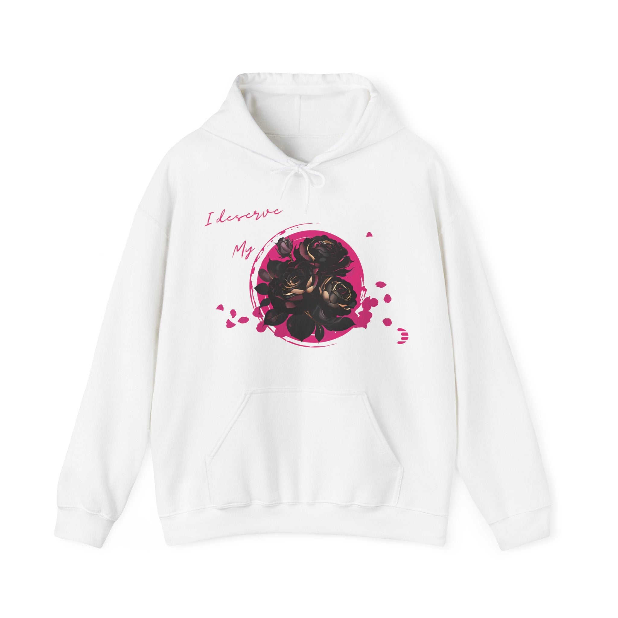 Dorpamine "I Deserve My Flowers" Collection Pink Unisex Heavy Blend™ Hooded Sweatshirt