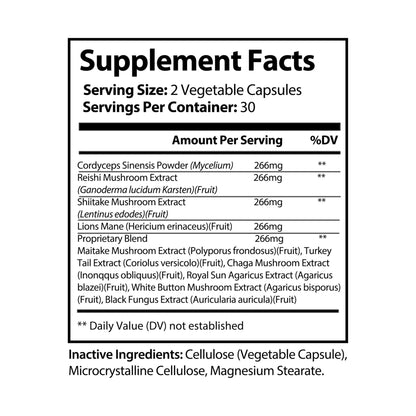 Dorpamine Vitality Mushroom Blend Supplement (60 Capsules)