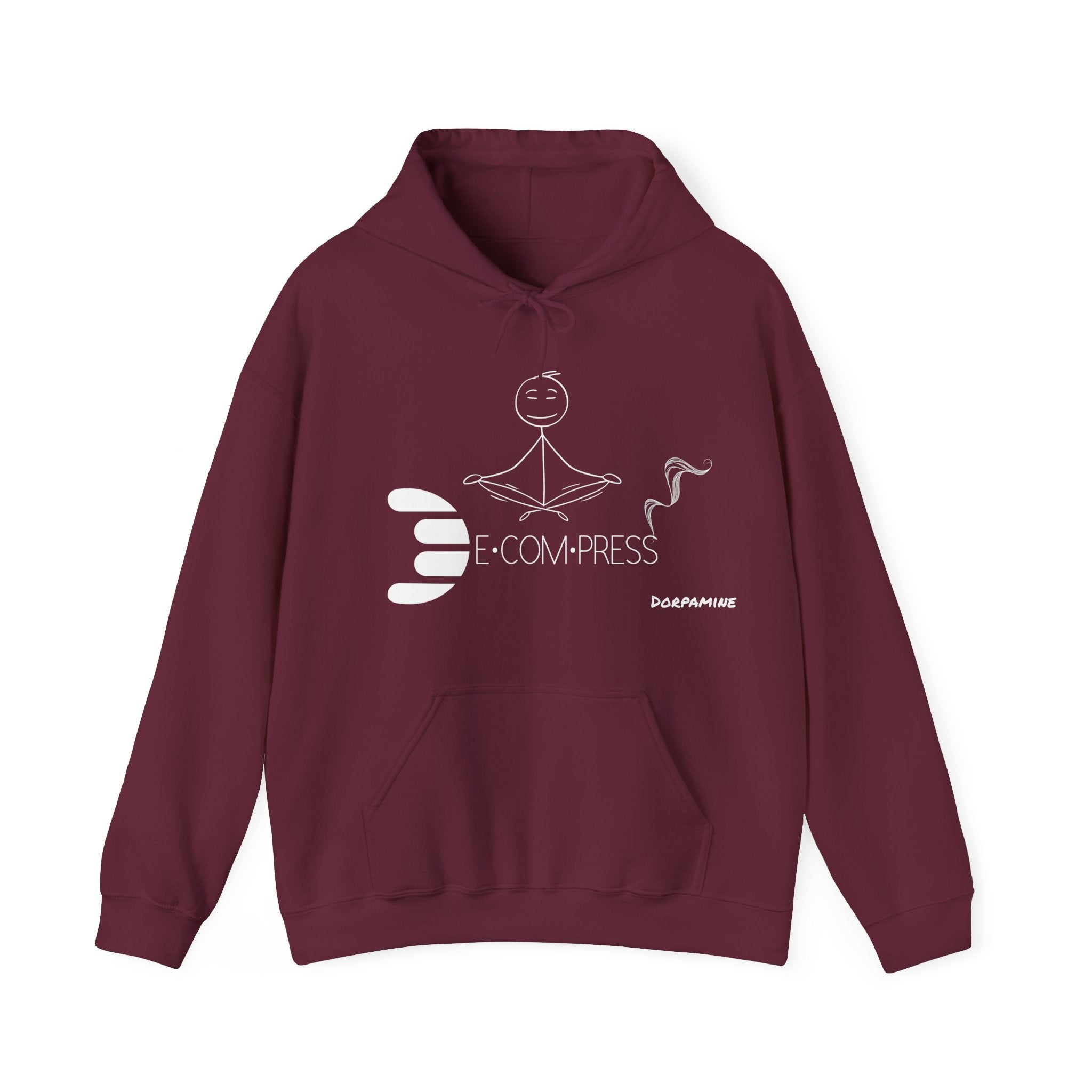 Dorpamine "D Words" Collection Decompress White Unisex Heavy Blend™ Hooded Sweatshirt