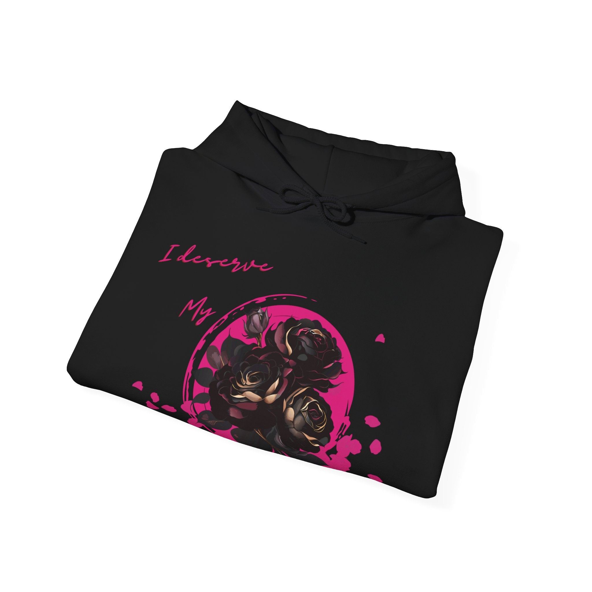 Dorpamine "I Deserve My Flowers" Collection Pink Unisex Heavy Blend™ Hooded Sweatshirt
