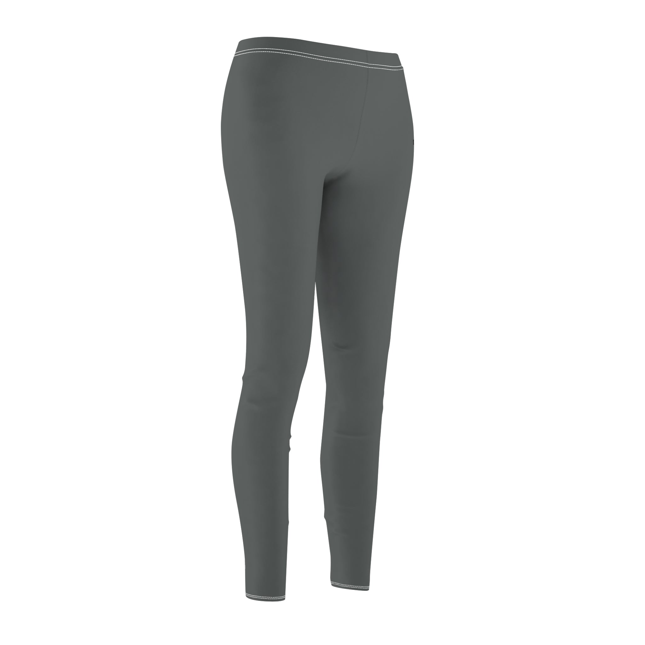Dorpamine Solid Dark Grey Women's Cut & Sew Leggings