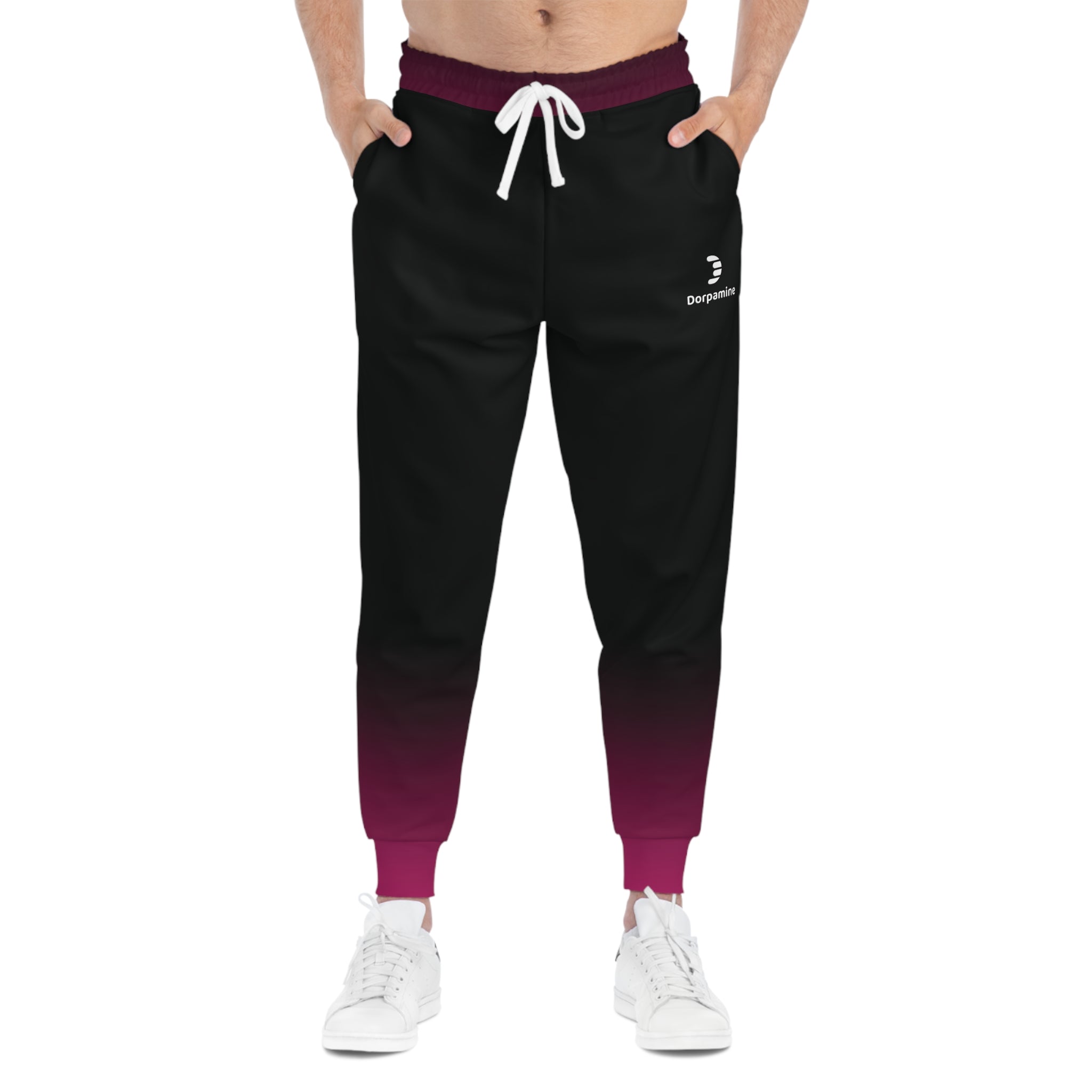 Dorpamine Fusion Black and Pink Unisex Athletic Joggers