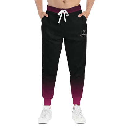 Dorpamine Fusion Black and Pink Unisex Athletic Joggers