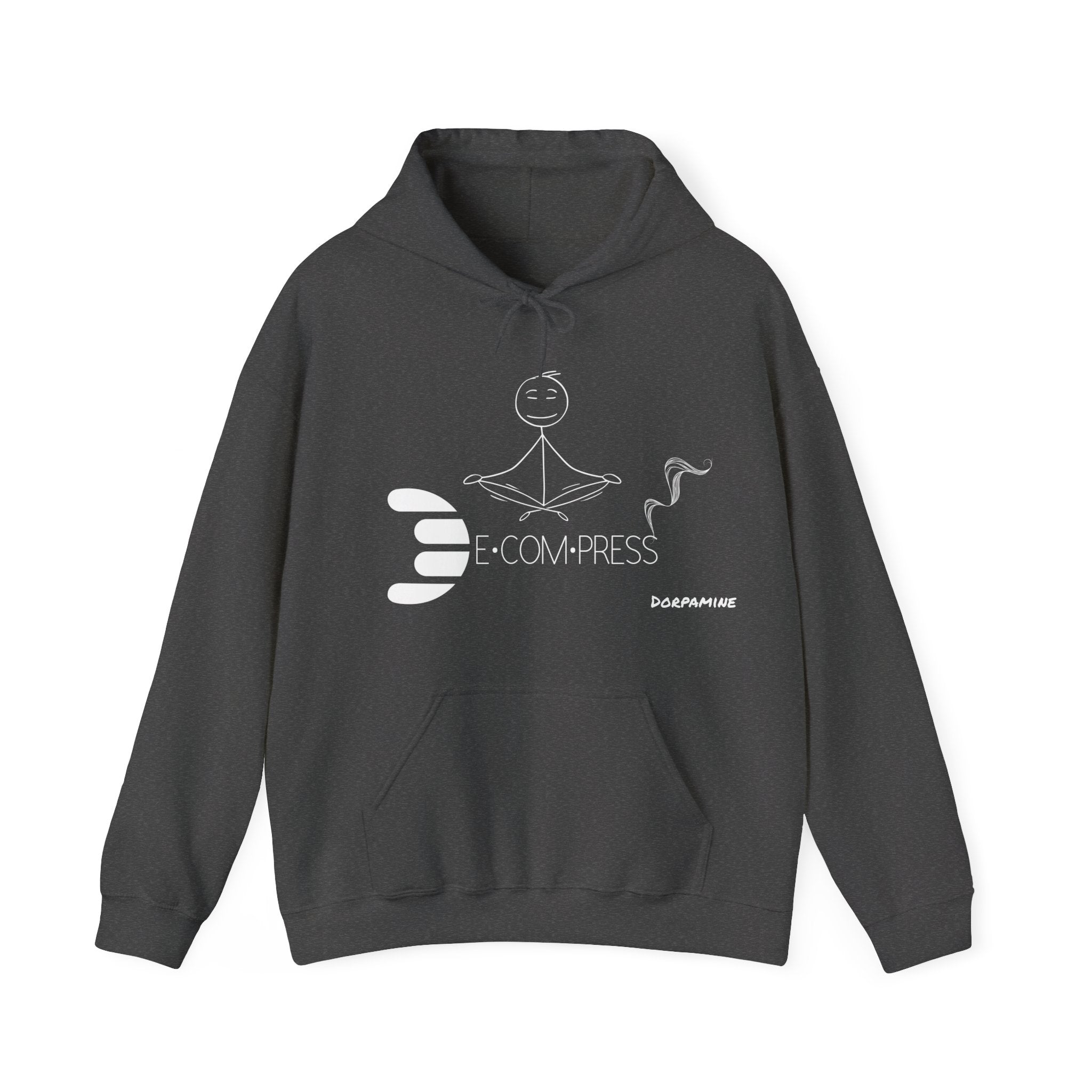 Dorpamine "D Words" Collection Decompress White Unisex Heavy Blend™ Hooded Sweatshirt