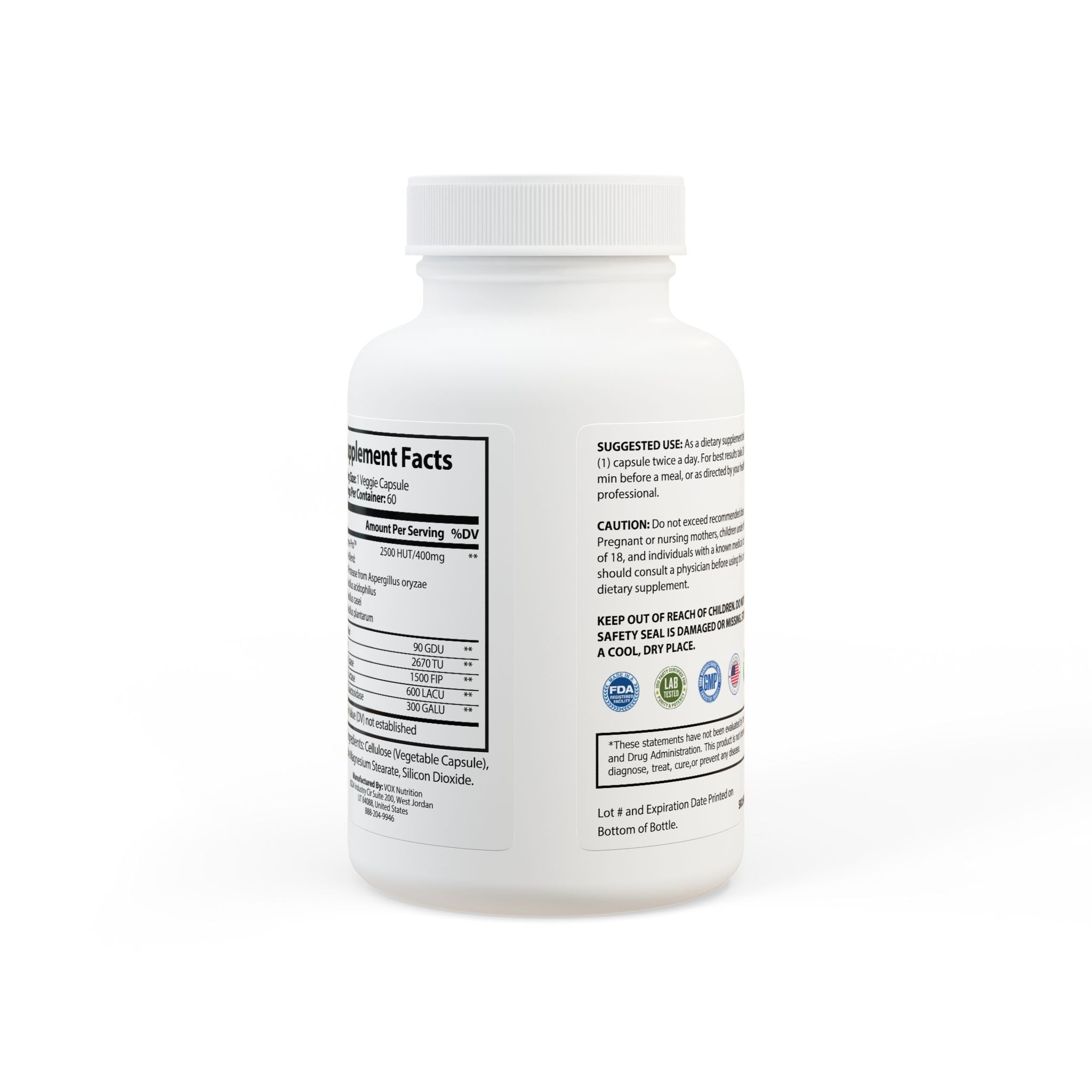 Dorpamine Vitality Digestive Enzyme Blend Supplement (60 Capsules)