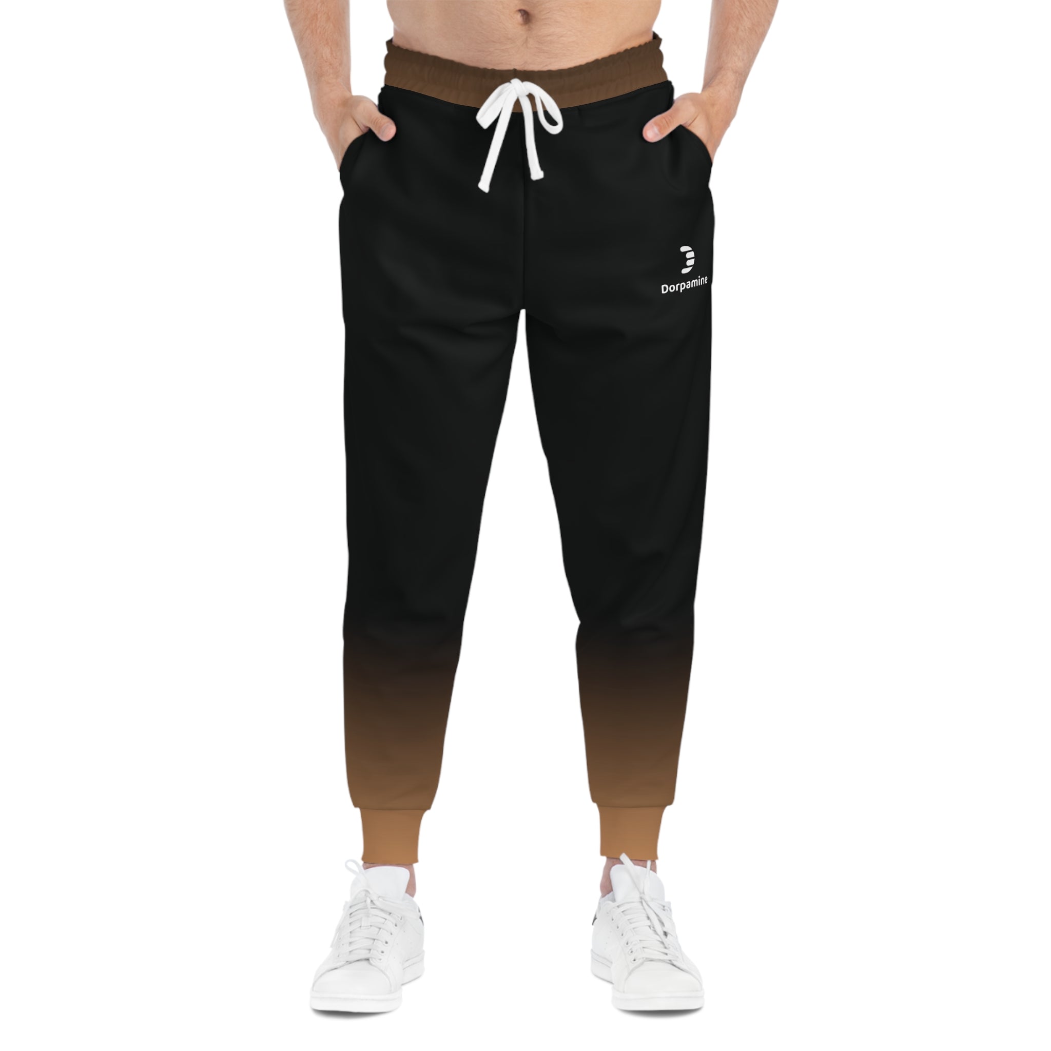 Dorpamine Fusion Black and Orange Unisex Athletic Joggers