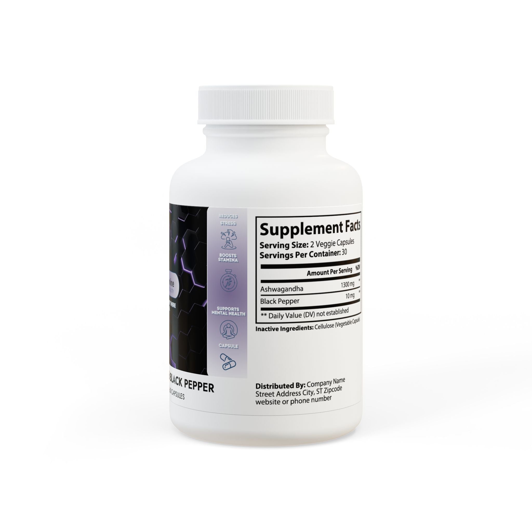 Dorpamine Vitality Ashwagandha and Black Pepper Supplement (60 capsules)