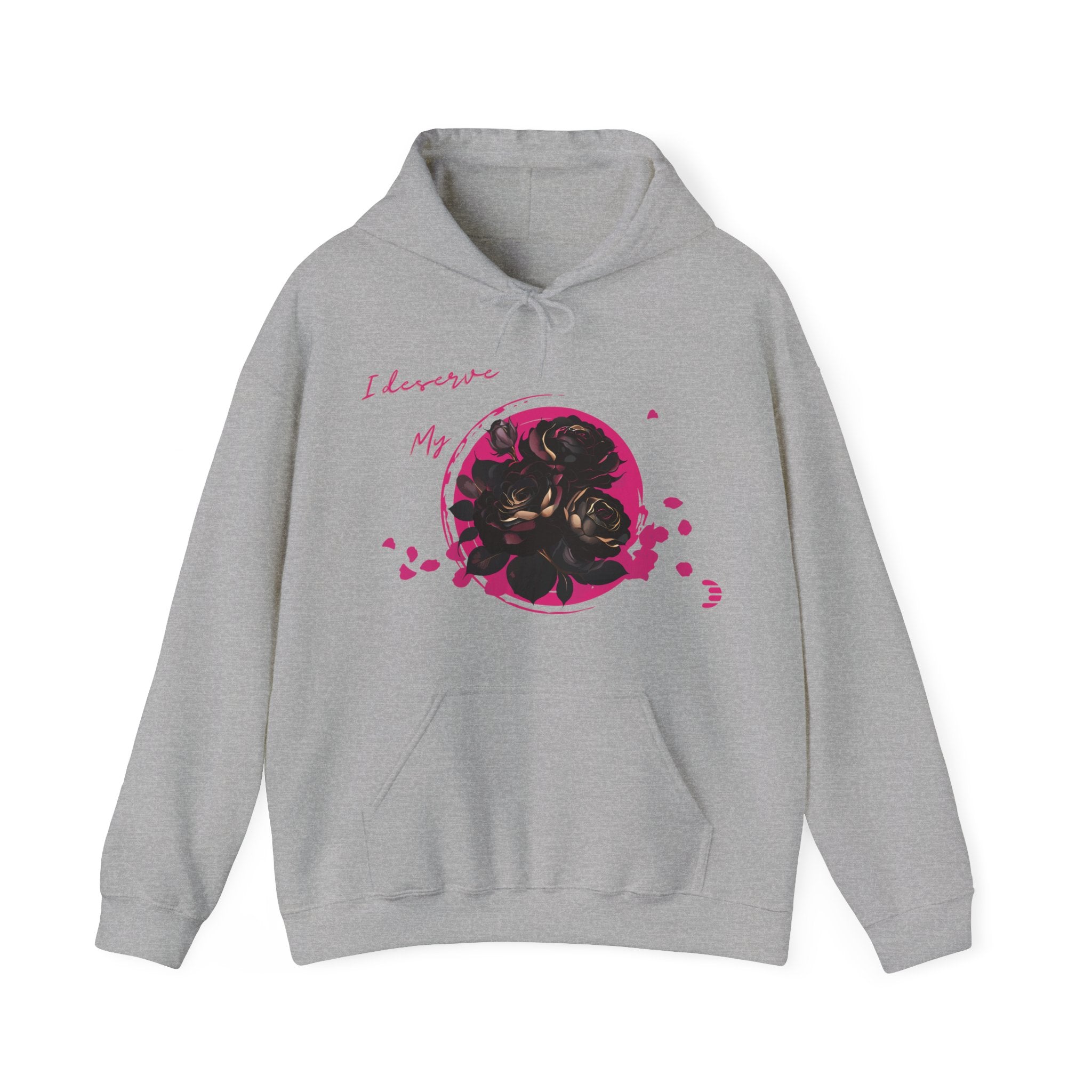 Dorpamine "I Deserve My Flowers" Collection Pink Unisex Heavy Blend™ Hooded Sweatshirt