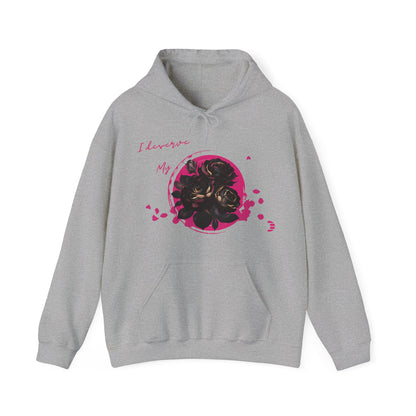 Dorpamine "I Deserve My Flowers" Collection Pink Unisex Heavy Blend™ Hooded Sweatshirt