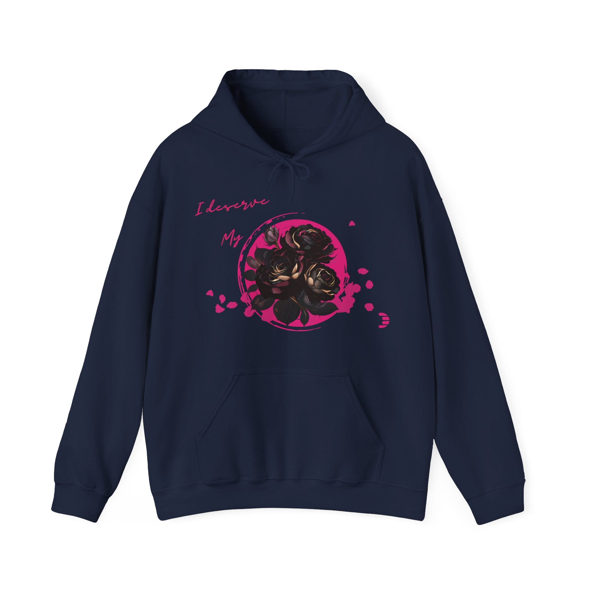 Dorpamine "I Deserve My Flowers" Collection Pink Unisex Heavy Blend™ Hooded Sweatshirt