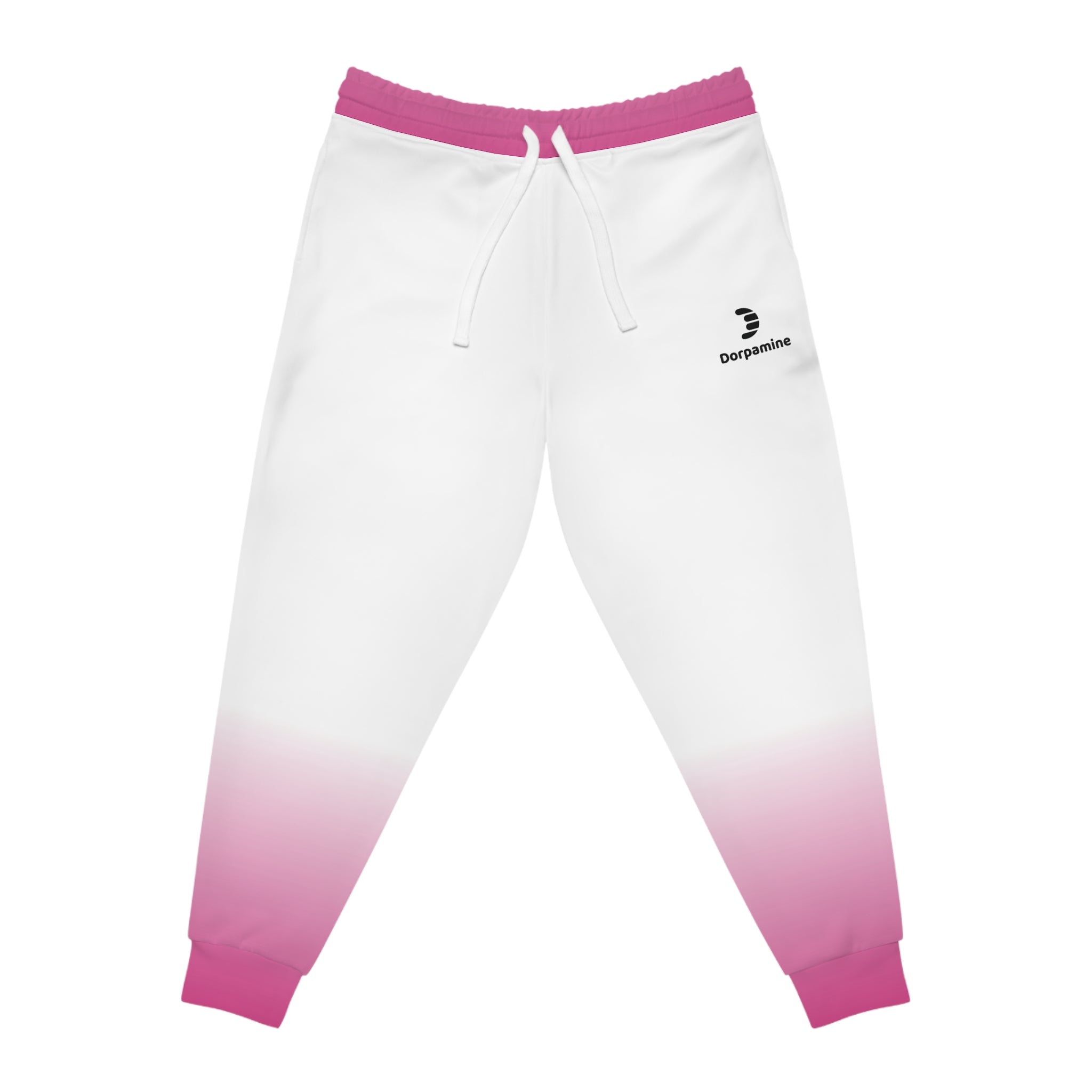 Dorpamine Fusion White and Pink Unisex Athletic Joggers