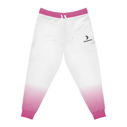 Dorpamine Fusion White and Pink Unisex Athletic Joggers