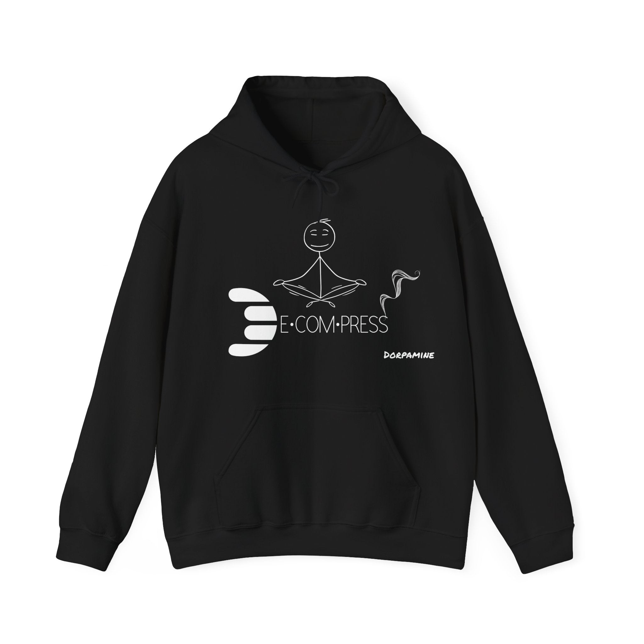 Dorpamine "D Words" Collection Decompress White Unisex Heavy Blend™ Hooded Sweatshirt