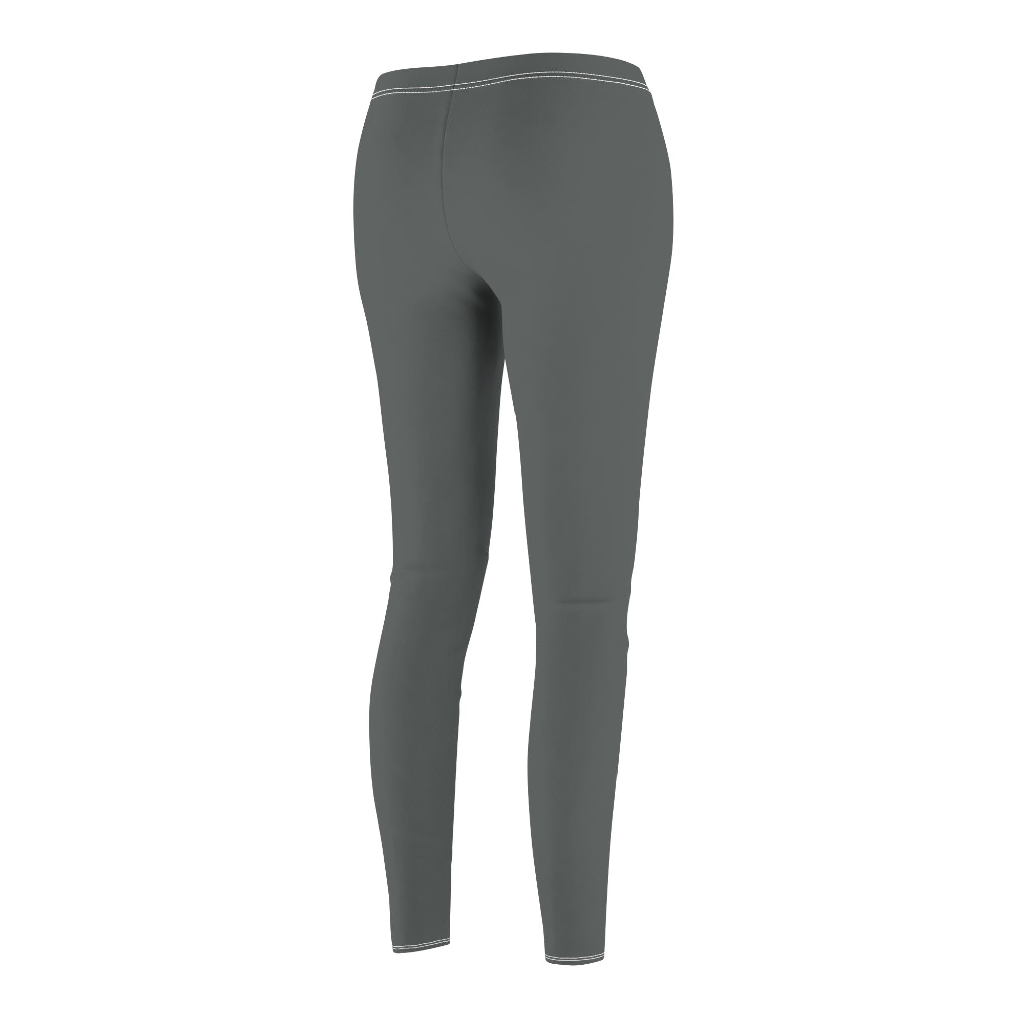 Dorpamine Solid Dark Grey Women's Cut & Sew Leggings
