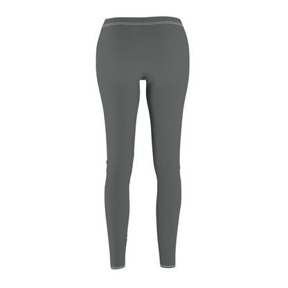 Dorpamine Solid Dark Grey Women's Cut & Sew Leggings