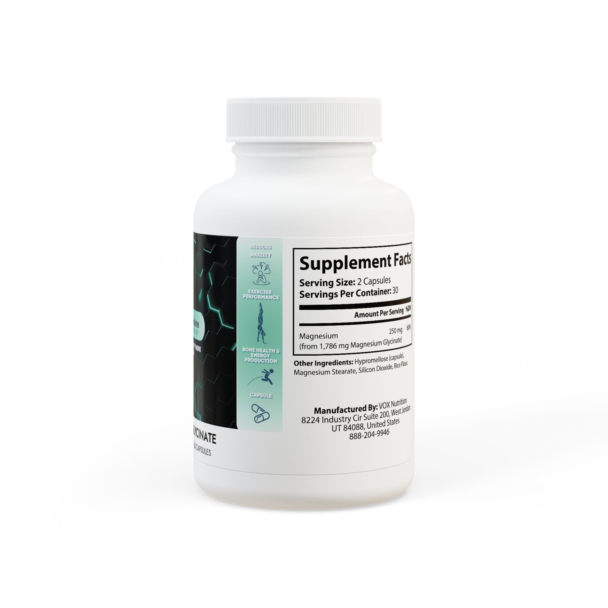 Dorpamine Vitality Magnesium Glycinate Supplement (60 Capsules)