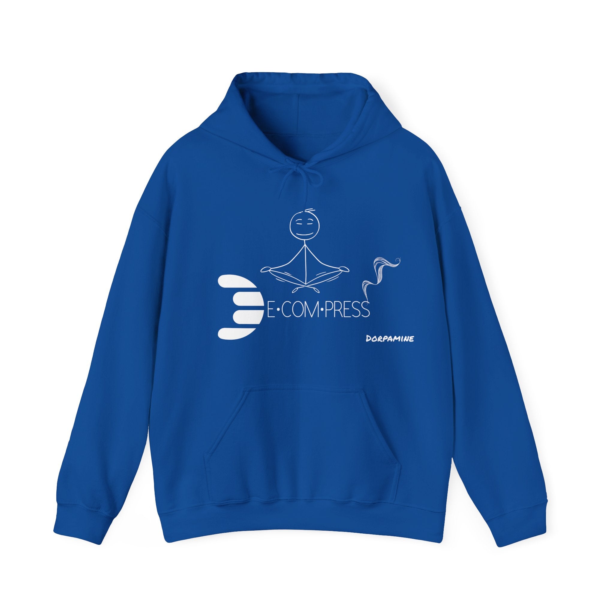 Dorpamine "D Words" Collection Decompress White Unisex Heavy Blend™ Hooded Sweatshirt