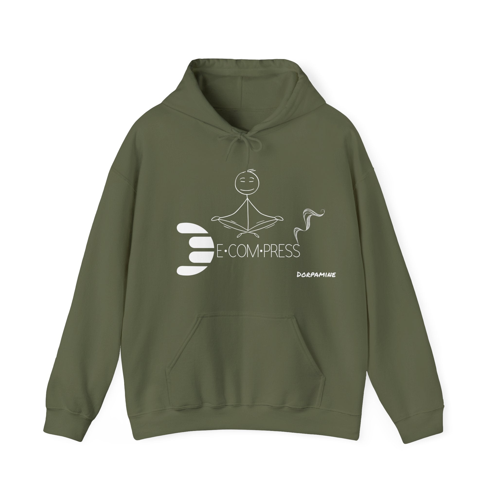 Dorpamine "D Words" Collection Decompress White Unisex Heavy Blend™ Hooded Sweatshirt