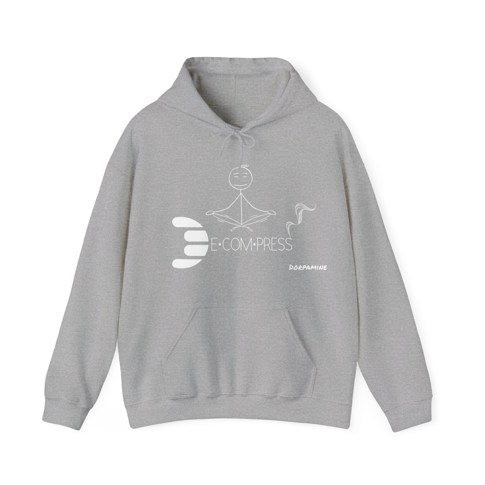 Dorpamine "D Words" Collection Decompress White Unisex Heavy Blend™ Hooded Sweatshirt
