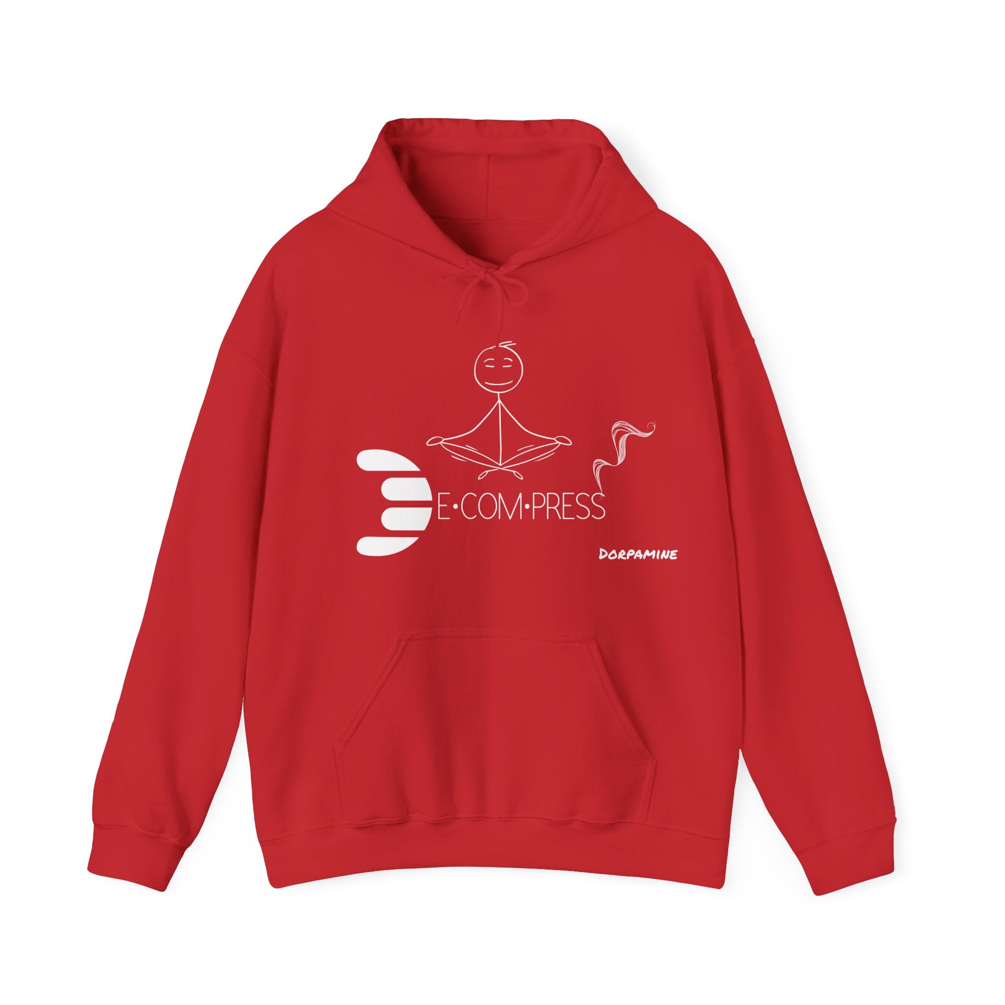 Dorpamine "D Words" Collection Decompress White Unisex Heavy Blend™ Hooded Sweatshirt